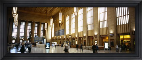 Framed Group of people at a station, Philadelphia, Pennsylvania, USA Print