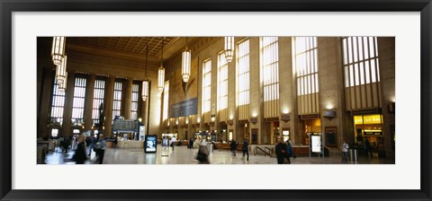 Framed Group of people at a station, Philadelphia, Pennsylvania, USA Print