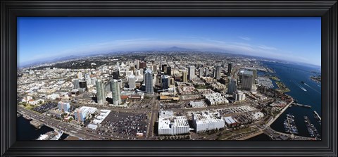 Framed Aerial view of a city, San Diego, California, USA Print
