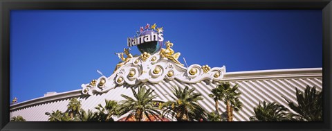 Framed Low angle view of a building, Harrah&#39;s Hotel, Las Vegas, Nevada, USA Print