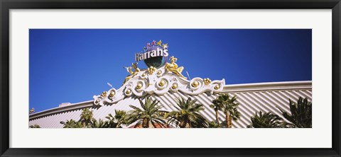 Framed Low angle view of a building, Harrah&#39;s Hotel, Las Vegas, Nevada, USA Print