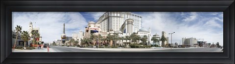 Framed Clouds over buildings in a city, Digital Composite of the Las Vegas Strip, Las Vegas, Nevada, USA Print