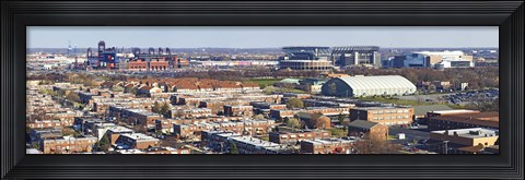 Framed High angle view of a baseball stadium in a city, Eagles Stadium, Philadelphia, Pennsylvania, USA Print