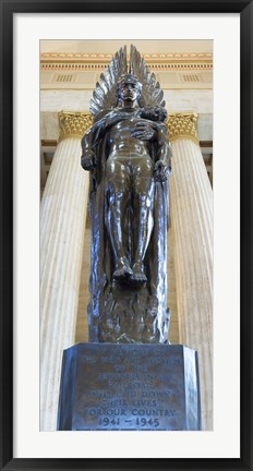 Framed Low angle view of a war memorial statue at a railroad station, 30th Street Station, Philadelphia, Pennsylvania, USA Print