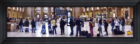 Framed People waiting in a railroad station, 30th Street Station, Schuylkill River, Philadelphia, Pennsylvania, USA Print