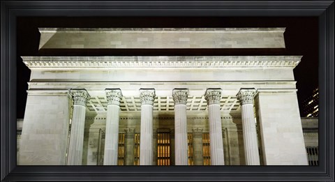 Framed Low angle view of a building, 30th Street Station, Schuylkill River, Philadelphia, Pennsylvania, USA Print