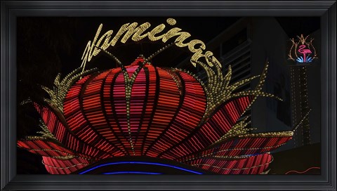 Framed High section view of a casino, Flamingo Casino, Las Vegas, Nevada, USA Print