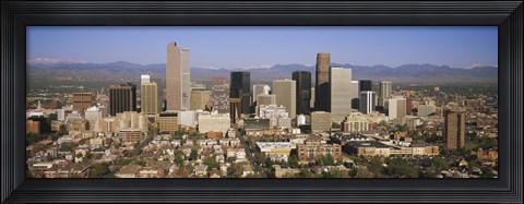 Framed Aerial view of Denver city, Colorado, USA Print