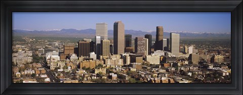 Framed Denver skyline, Colorado, USA Print