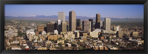 Framed Denver skyline, Colorado, USA Print