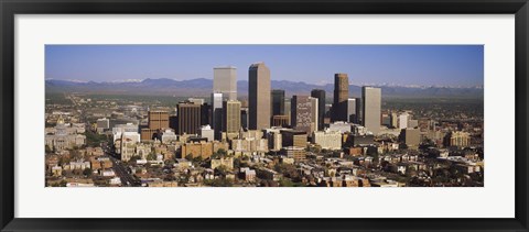 Framed Denver skyline, Colorado, USA Print