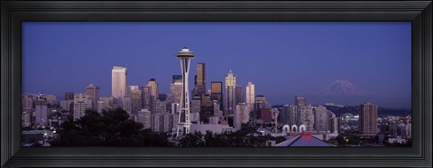 Framed Seattle Skyline Print