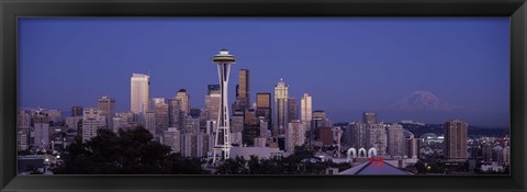 Framed Seattle Skyline Print