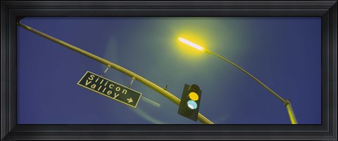 Framed Silicon Valley sign, San Francisco, California Print