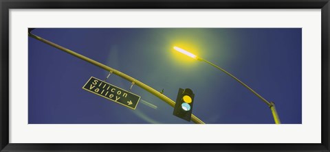 Framed Silicon Valley sign, San Francisco, California Print