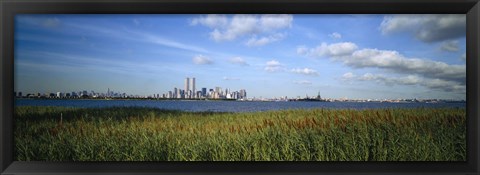 Framed Buildings at the waterfront, New Jersey, New York City, New York State, USA Print