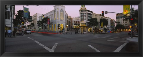 Framed Buildings in a city, Rodeo Drive, Beverly Hills, California, USA Print