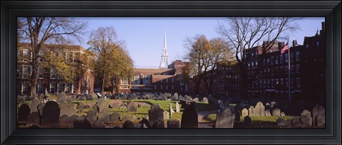 Framed Copp&#39;s Hill Burying Ground, Freedom Trail, Boston, Massachusetts Print