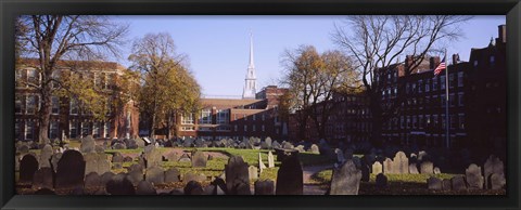 Framed Copp&#39;s Hill Burying Ground, Freedom Trail, Boston, Massachusetts Print