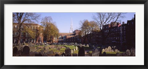 Framed Copp&#39;s Hill Burying Ground, Freedom Trail, Boston, Massachusetts Print