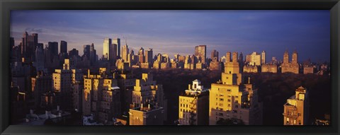 Framed High angle view of a cityscape, Central Park, Manhattan, New York City, New York State Print