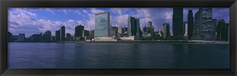 Framed Skyscrapers at East River, New York Print