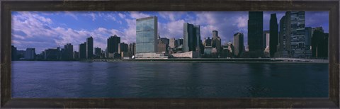 Framed Skyscrapers at East River, New York Print