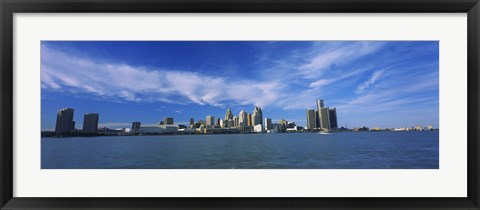 Framed Detroit Skyline Print