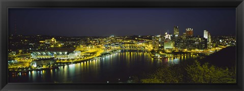 Framed Pittsburgh, Pennsylvania Skyline Print