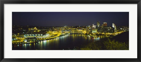 Framed Pittsburgh, Pennsylvania Skyline Print