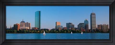 Framed Buildings at the waterfront, Back Bay, Boston, Massachusetts, USA Print