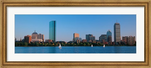 Framed Buildings at the waterfront, Back Bay, Boston, Massachusetts, USA Print