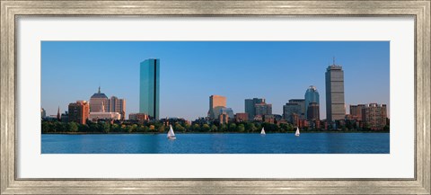 Framed Buildings at the waterfront, Back Bay, Boston, Massachusetts, USA Print