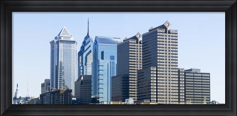 Framed Close up of skyscrapers in Philadelphia, Pennsylvania, USA Print