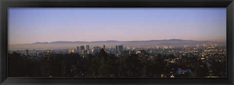 Framed High angle view of a cityscape, Oakland, California, USA Print