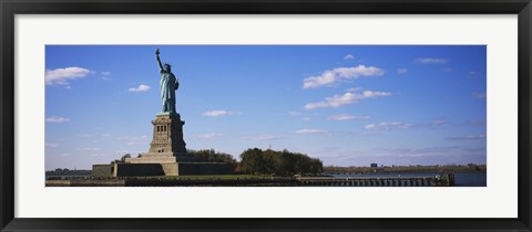 Framed Statue viewed through a ferry, Statue of Liberty, Liberty State Park, Liberty Island, New York City, New York State, USA Print