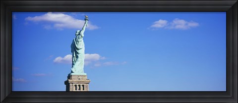 Framed Low angle view of a statue, Statue of Liberty, Liberty State Park, Liberty Island, New York City, New York State, USA Print