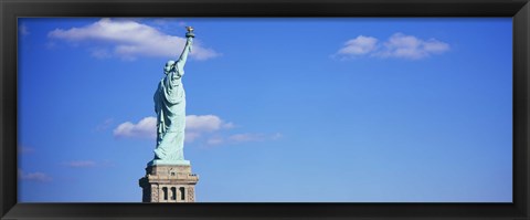 Framed Low angle view of a statue, Statue of Liberty, Liberty State Park, Liberty Island, New York City, New York State, USA Print