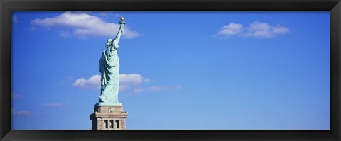 Framed Low angle view of a statue, Statue of Liberty, Liberty State Park, Liberty Island, New York City, New York State, USA Print