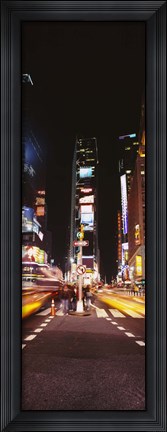 Framed Pedestrians waiting for crossing road, Times Square, Manhattan, New York City, New York State, USA Print