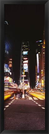 Framed Pedestrians waiting for crossing road, Times Square, Manhattan, New York City, New York State, USA Print