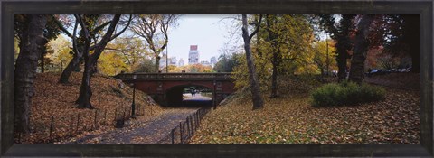 Framed Bridge in a park, Central Park, Manhattan, New York City, New York State, USA Print