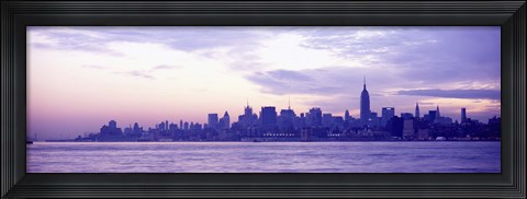 Framed Skyscrapers at the waterfront at sunrise, Manhattan, New York City, New York State, USA Print
