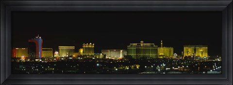 Framed Las Vegas, Nevada at night Print