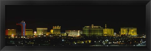 Framed Las Vegas, Nevada at night Print