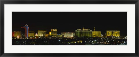 Framed Las Vegas, Nevada at night Print