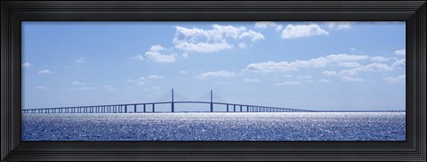 Framed Sunshine Skyway Bridge, Tampa Bay, Florida Print