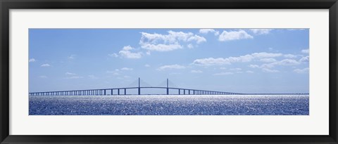 Framed Sunshine Skyway Bridge, Tampa Bay, Florida Print