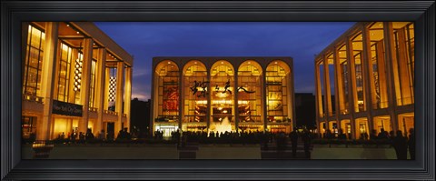 Framed Entertainment building lit up at night, Lincoln Center, Manhattan, New York City, New York State, USA Print
