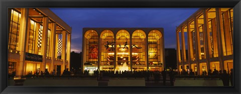 Framed Entertainment building lit up at night, Lincoln Center, Manhattan, New York City, New York State, USA Print